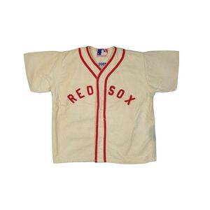 Vintage 1968 Boston Red Sox Cotton Jersey Youth Large MLB Baseball Stitched